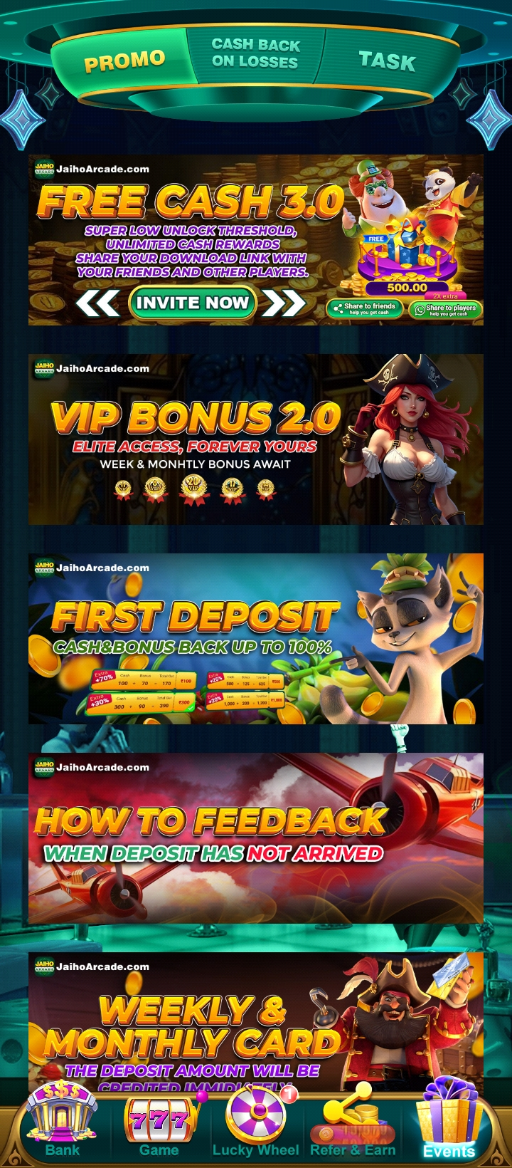 Card Games inside Jaiho Arcade